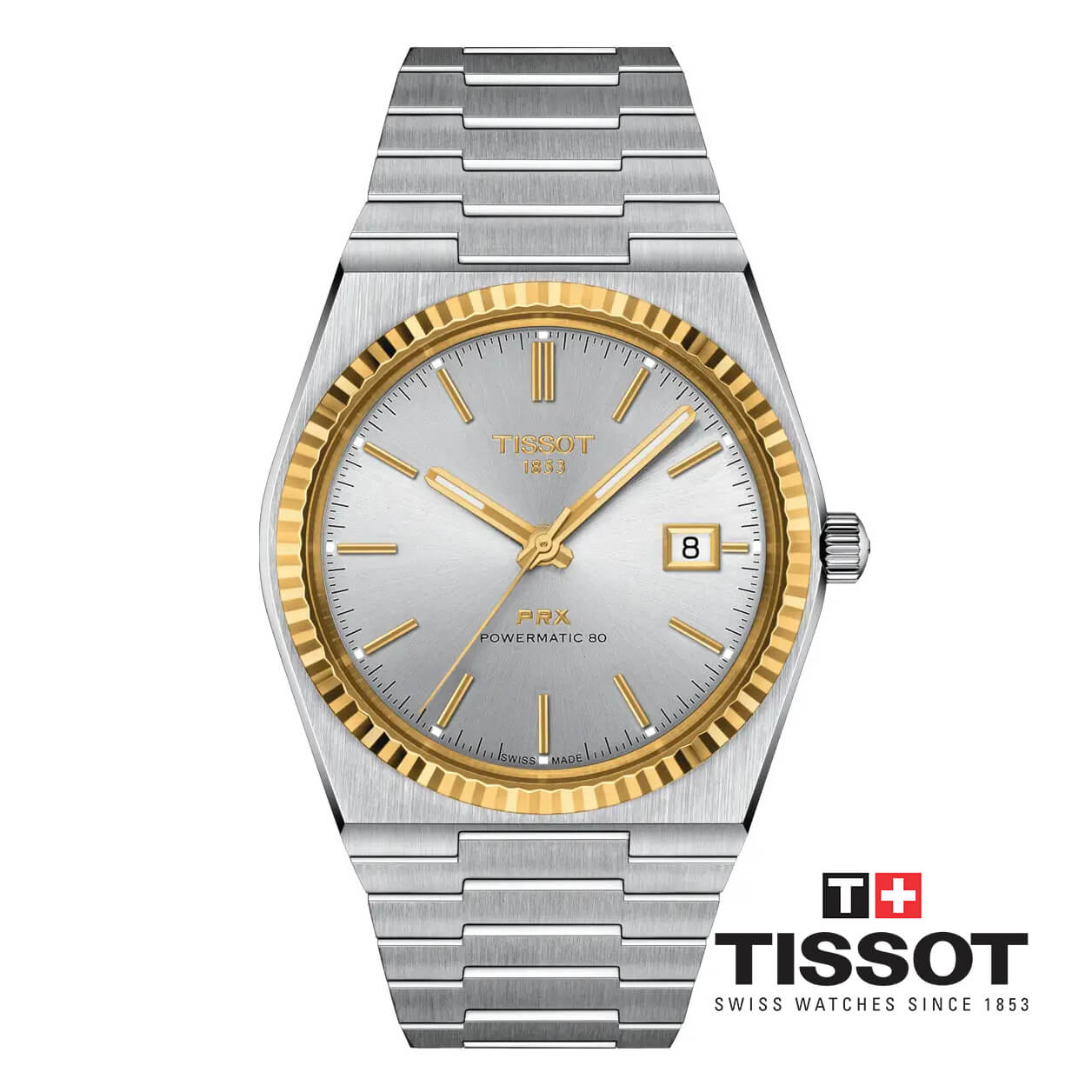 ĐỒNG HỒ NAM TISSOT PRX STEEL 18K GOLD T931.407.41.031.01 CHÍNH HÃNG